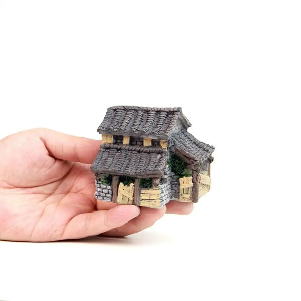 Resin Miniature Figurine House Model | Bonsai & Home Decor