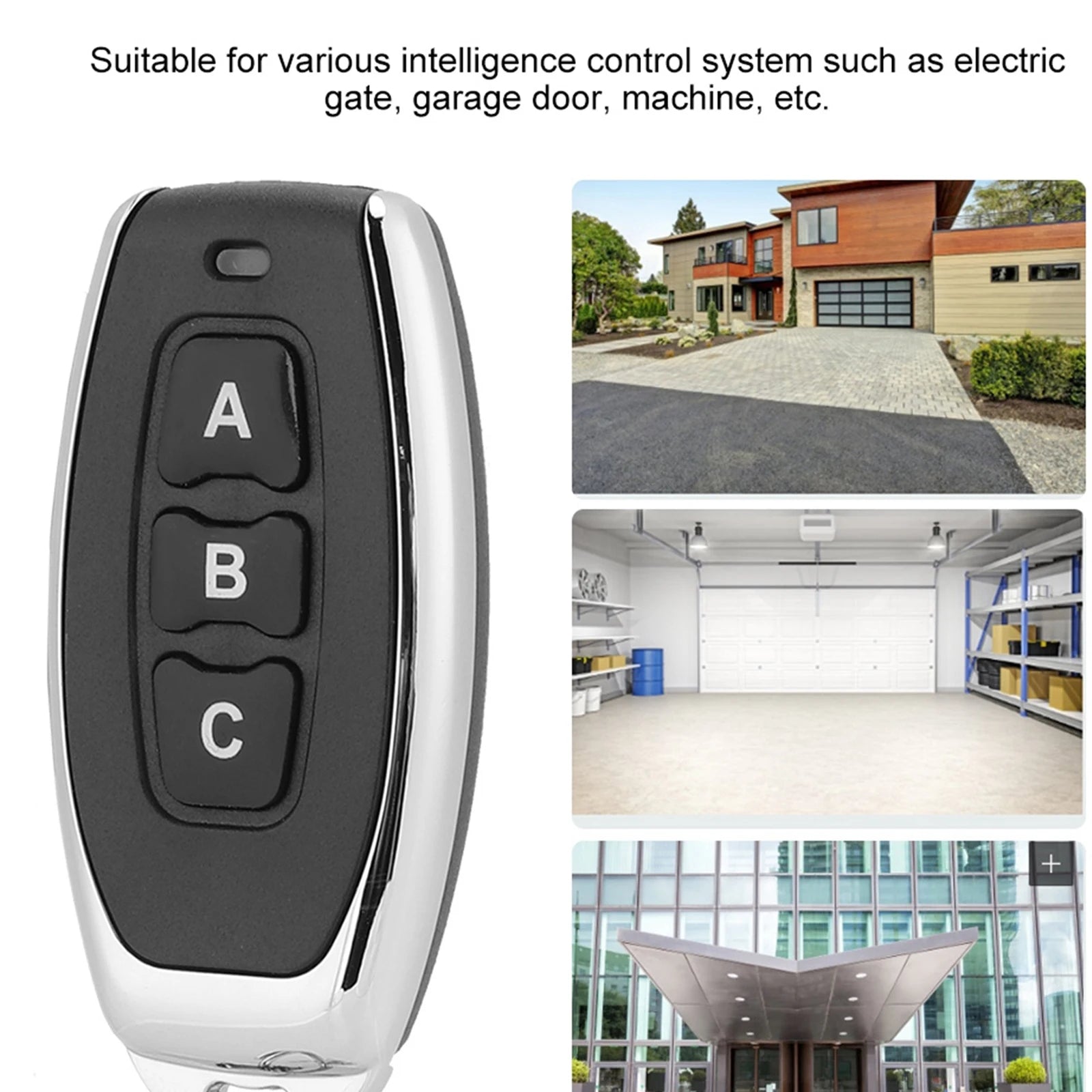 433MHz EV1527 3-Button RF Remote – Gate & Garage Door Control RF Remote Control Oasis Select