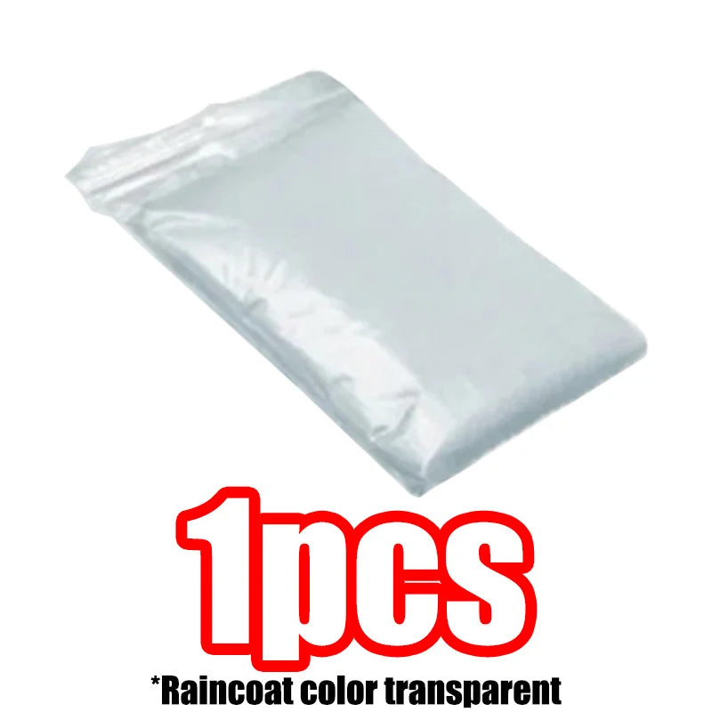 1/6PCS Disposable Waterproof Raincoat Outdoor Hiking and Mountaineering Emergency Transparent Adult Raincoat Poncho Raincoat Oasis Select 1pcs