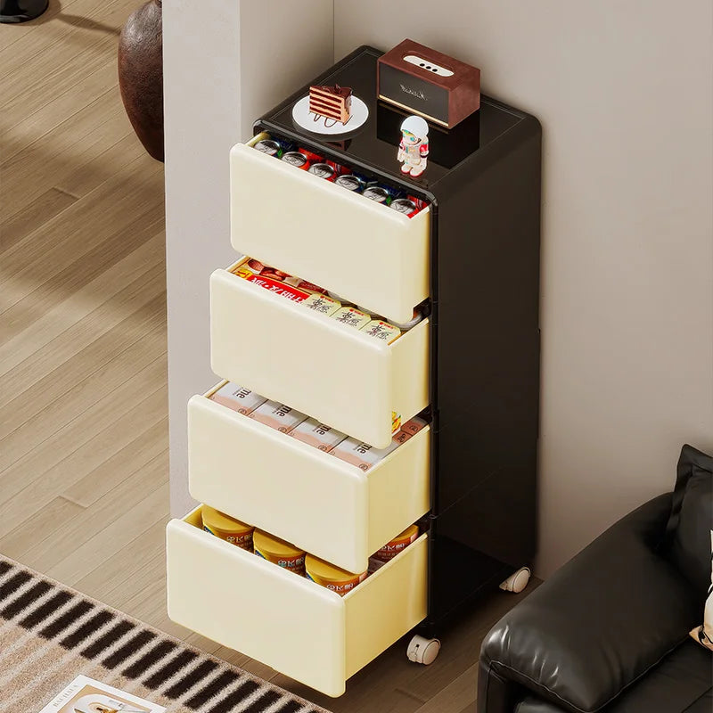 Floor Standing Drawer Storage Cabinet with Wheels - Multi-Sized Large Capacity Organizer for Living Room Office Bedroom Study Oasis Select