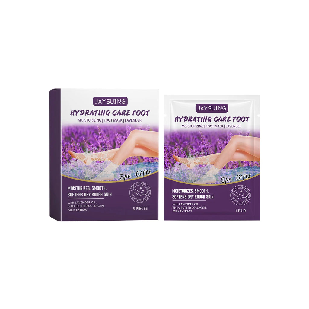 Exfoliating Foot Mask Anti Cracked Remove Dead Skin Heel Calluses Enhances Elasticity Moisturize Brighten Soften Feet Skin Care Oasis Select Lavender 5pcs