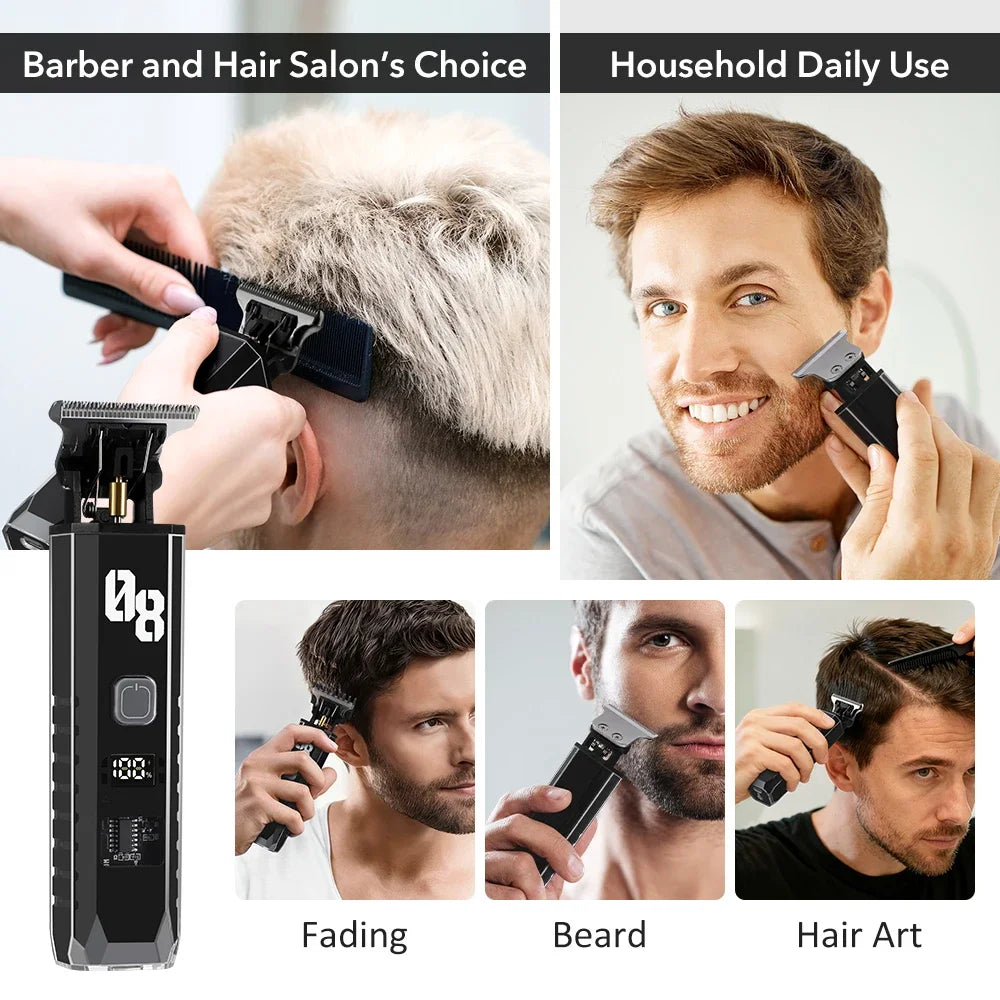 AFDEAL Cordless Hair & Beard Trimmer Kit with LED Display