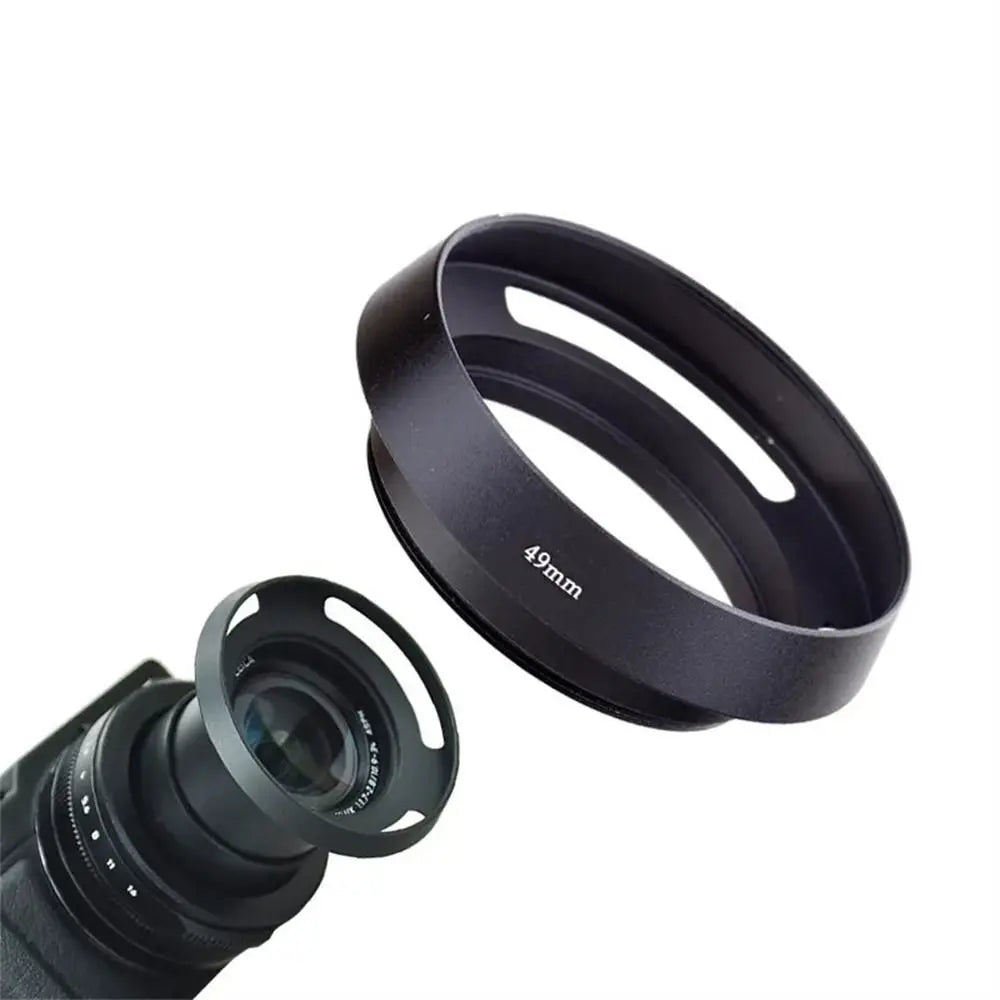 37 39 40.5 43 46 49 52 58mm Metal Tlted Vented Lens Hood Shade for Leica M Contax Fu-jifilm Olympus Nikon Canon So-ny Oasis Select