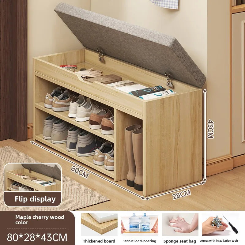 The shoe change stool is at the door the shoe cabinet, the sitting stool is extremely narrow can sit on the shoe rack Oasis Select 14