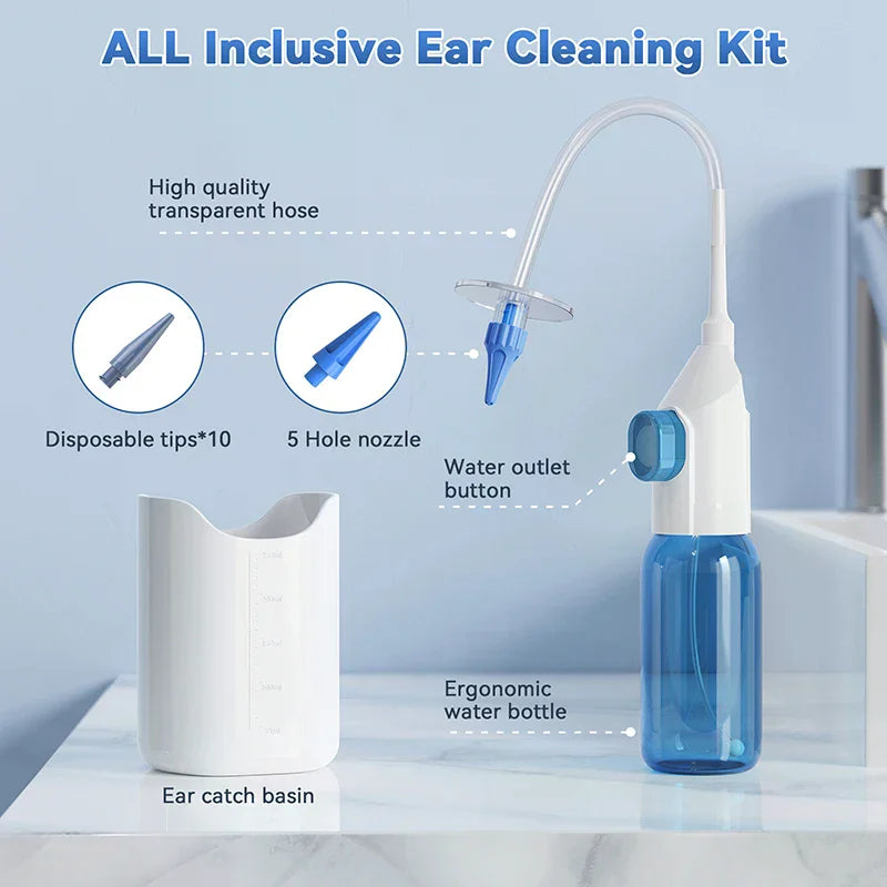 Ear Wax Removal Tool Manual Ear Irrigation Flushing System Safe And Effective Ear Cleaner For Adults Kids Cleaning Washer Kit Oasis Select
