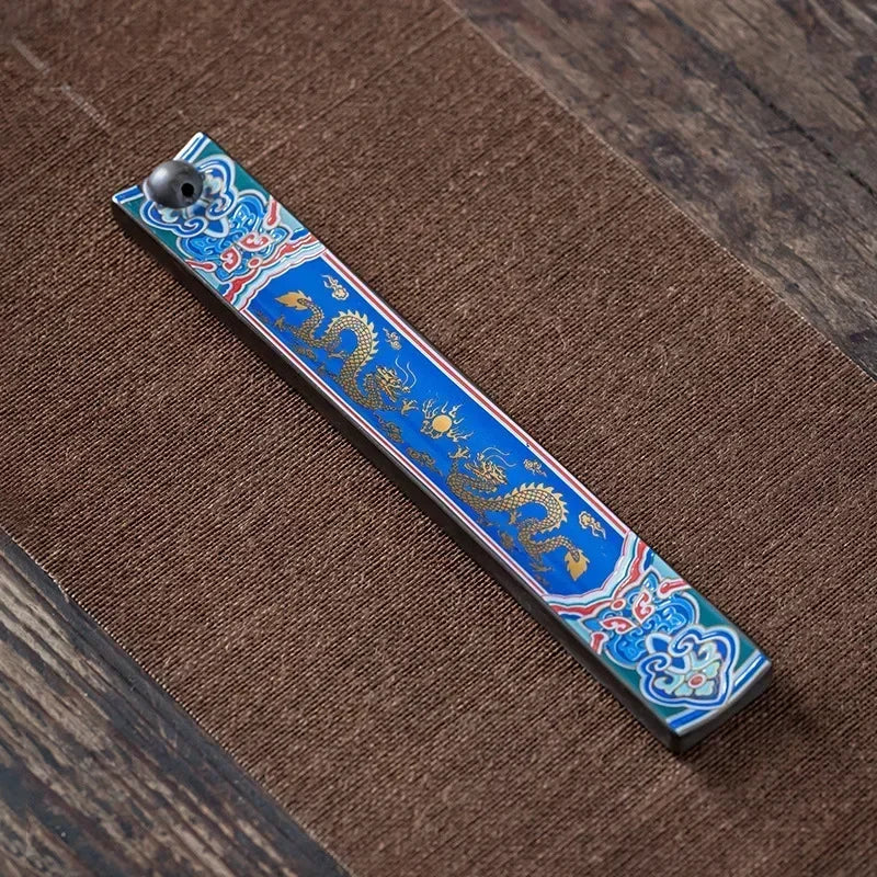 Ceramic Enamel Line Incense Burner Incense Insert Creative Tea Ceremony for Antique Lying Incense Burner Holder Oasis Select A