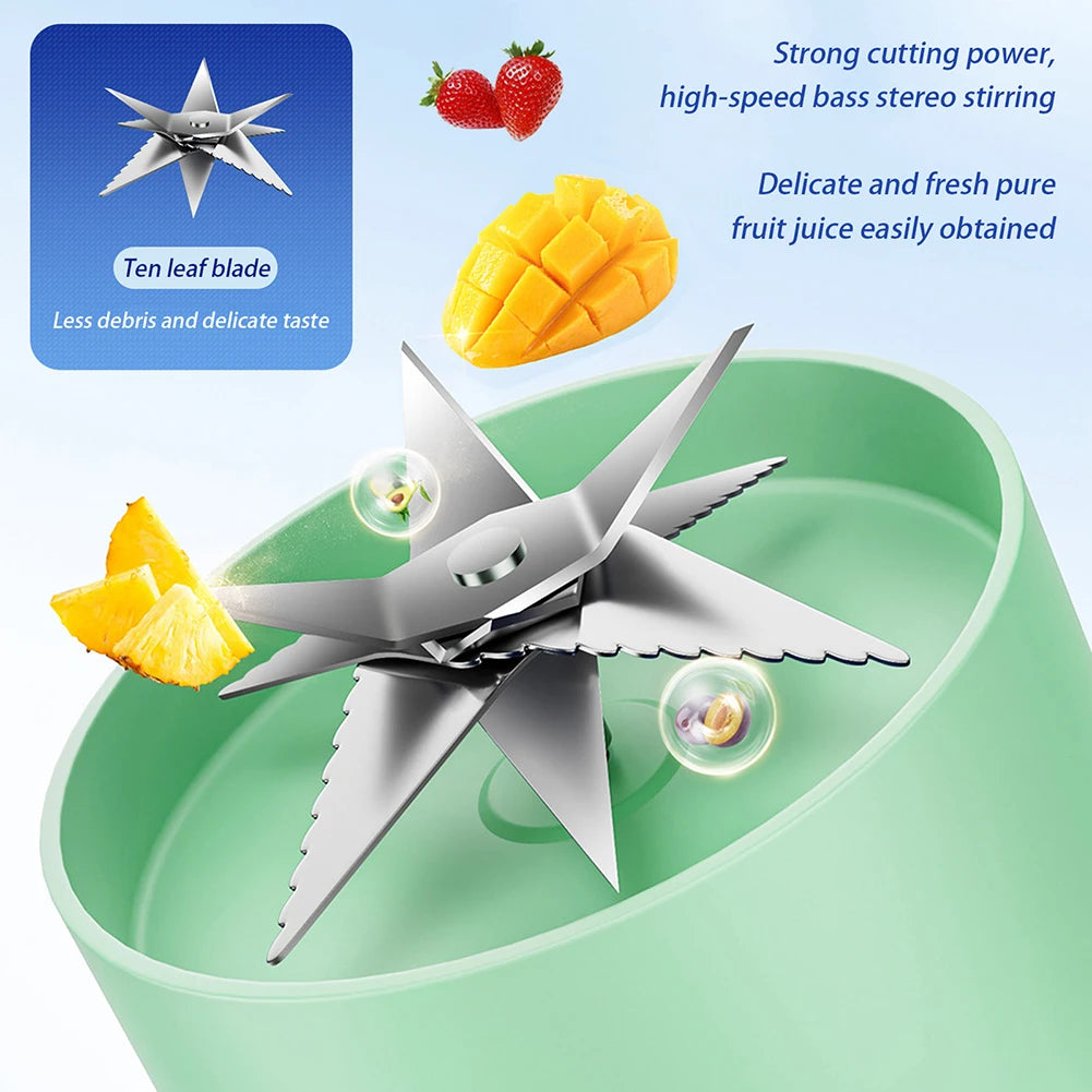 Multiyilego 1200ml Portable Electric Juicer Blender Smoothie Cup