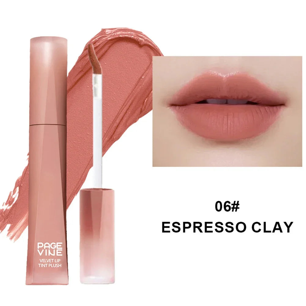 Velvet Matte Lip Mud Creamy Liquid Lipstick Smudge Proof Transfer Resistant Nude Red Brown Lip Gloss for Daily Makeup Oasis Select 06