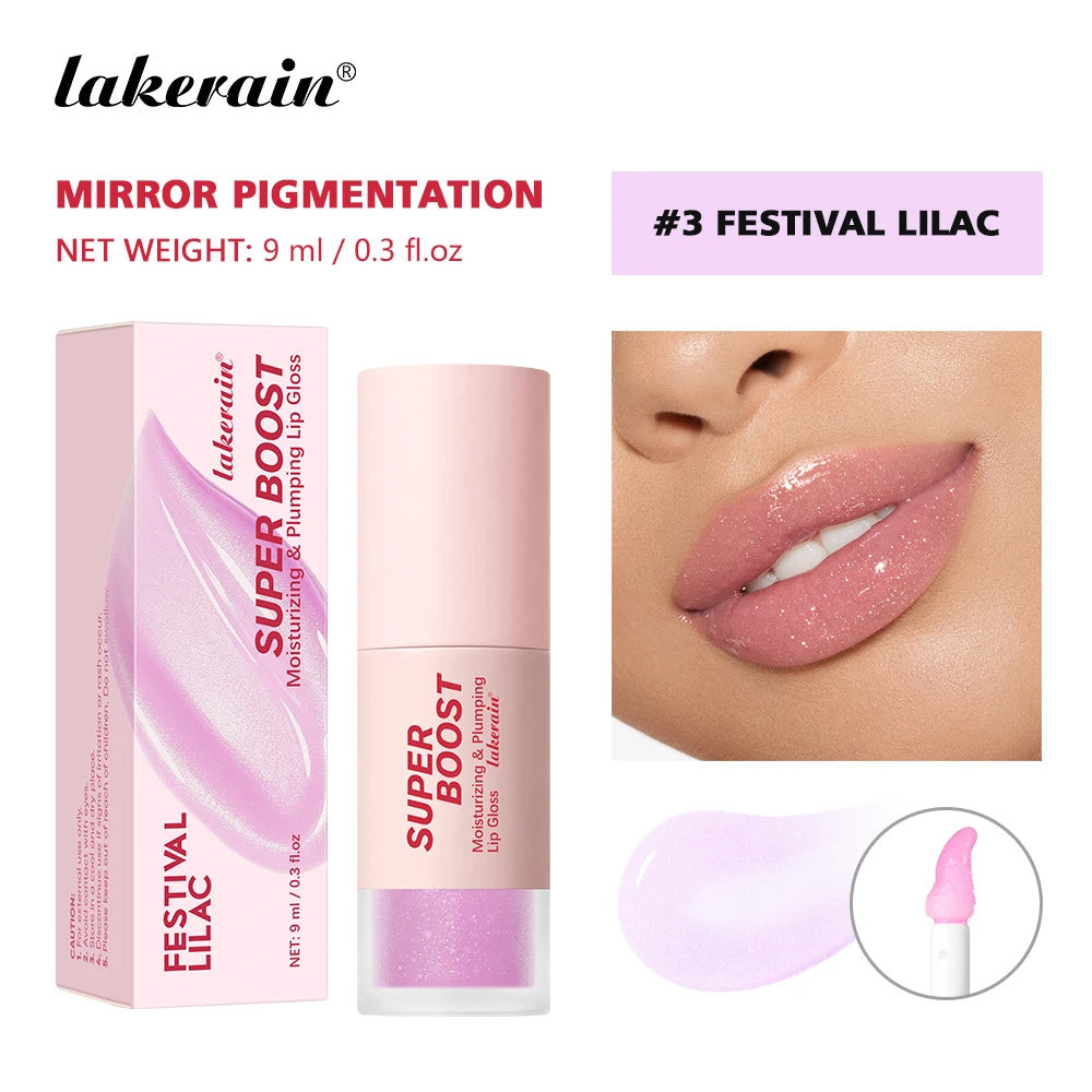 Plumping Lip Gloss Non-Sticky Boosted Mirror Shine And Volume Lip Skin Smooths Hydrating Moisturizing Lip Gloss Cosmetics Oasis Select Color 3