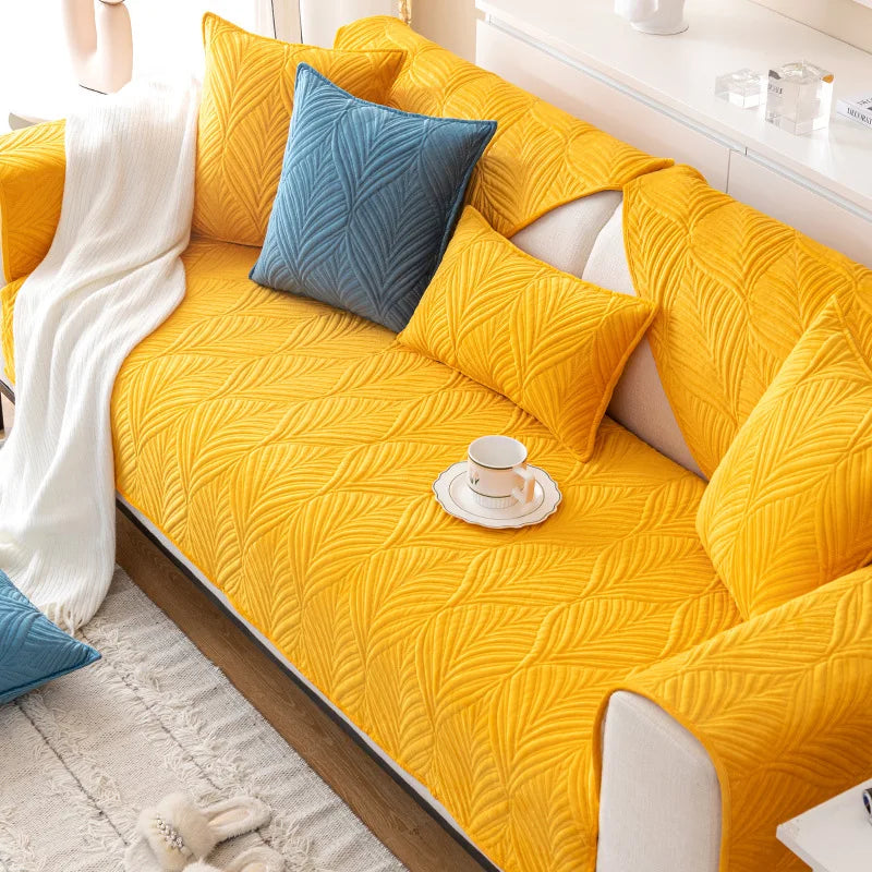 Nordic sofa cushion simple modern leather sofa cover non slip cushion four seasons universal sofa dust cover cover Oasis Select