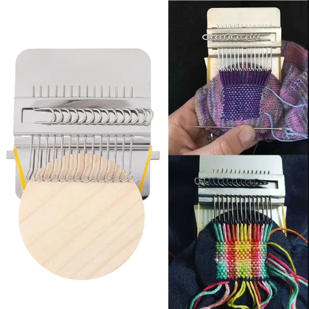 Crochet Mini Knitting Machine Small Loom Machine Tools Easy To Carry Household Knitting Machine For Mending Socks Clothes Fabric Oasis Select