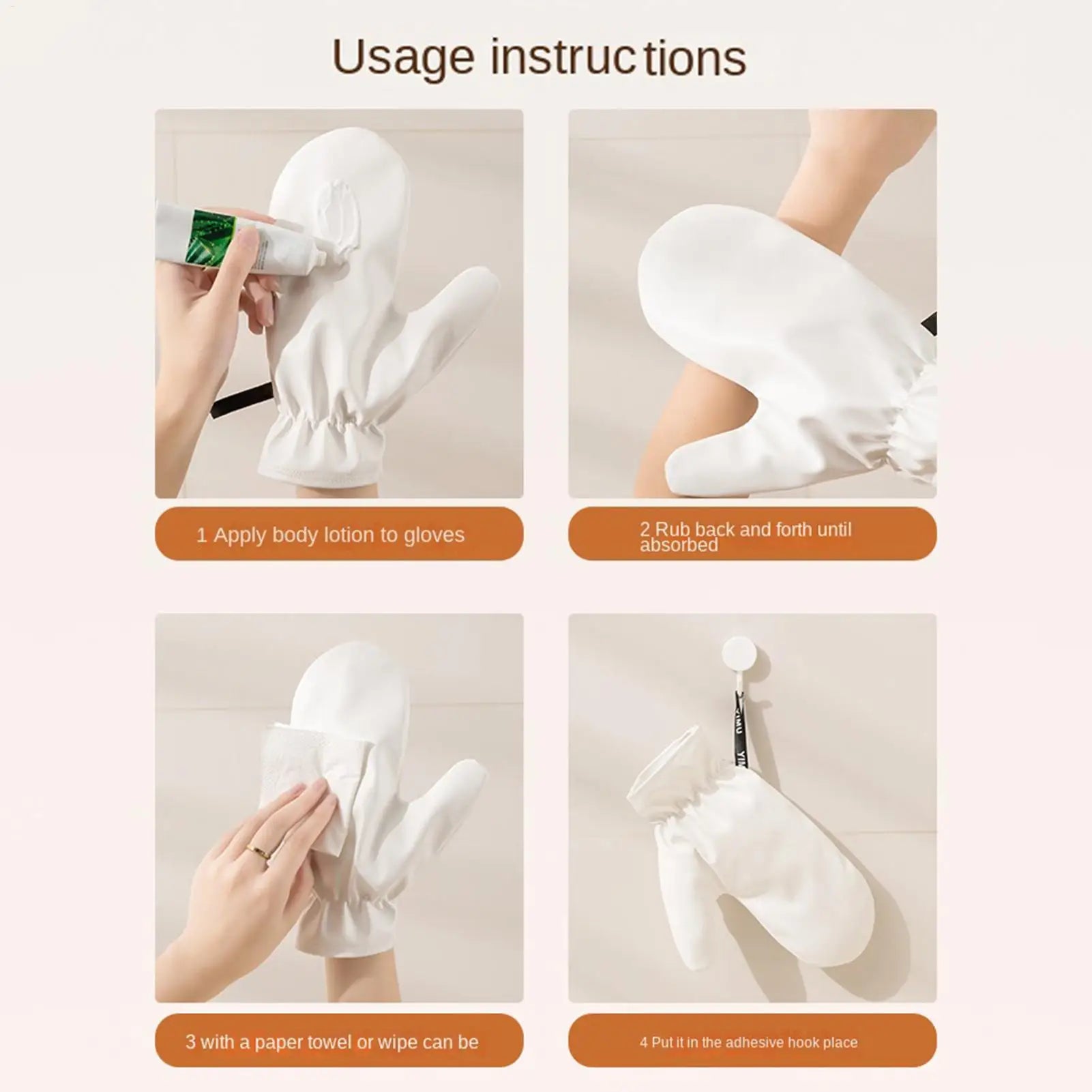 1PC Body Lotion Glove Self-Tanning Mitt Reusable Prevents Sticky Hands Applicator Quick Dry Flocking Glove Makeup Applicator Oasis Select