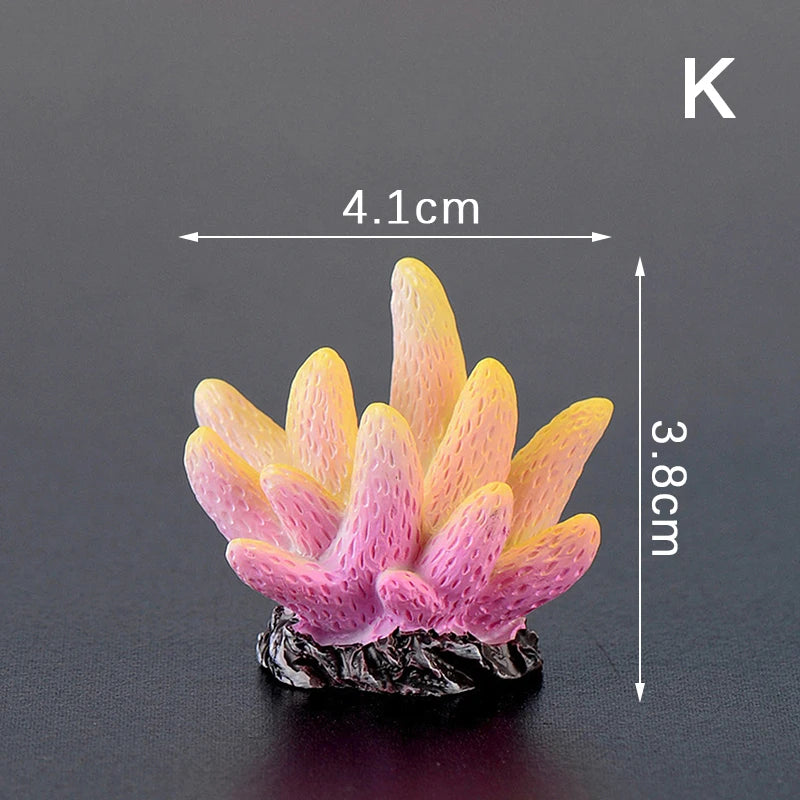 Artificial Coral Fish Tank Decoration Emulates Starfish Resin Reef Landscape Aquarium Decoration Craft Tabletop Decoration Oasis Select K