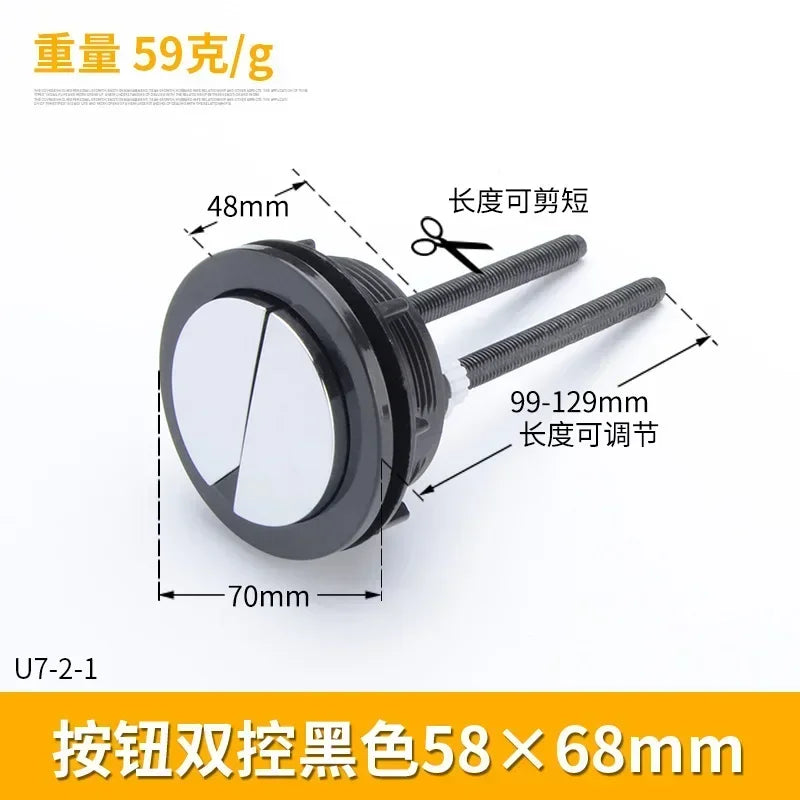 1PCS Dual Flush Toilet Tank Button 38mm/48mm/58mm Round shape Closestool Push Buttons Flush Valves Switch Bathroom Accessories Oasis Select K