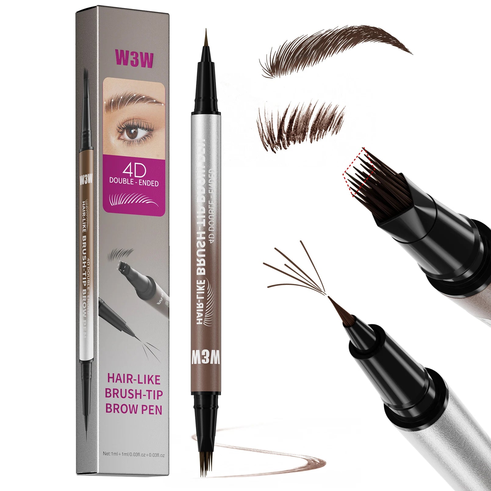 W3W 3D Waterproof Eyebrow Tint Pen – Anti-Smudge Brow Cream