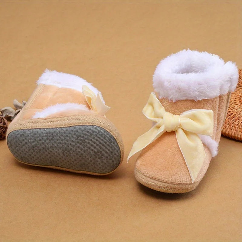 New Fashion Comfortable Shoes Newborn Baby Girls Boys Soft Booties Solid Pompom Snow Boots Infant Toddler Newborn Warming Shoes Oasis Select