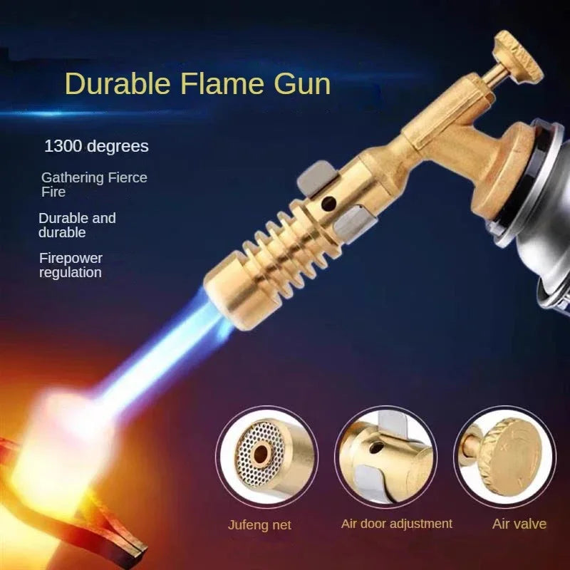 Multifunction Welding Gas Burner Flame Torch for BBQ Camping Cooking Lighter Heating - Portable Outdoor Welding Flame Gun Oasis Select