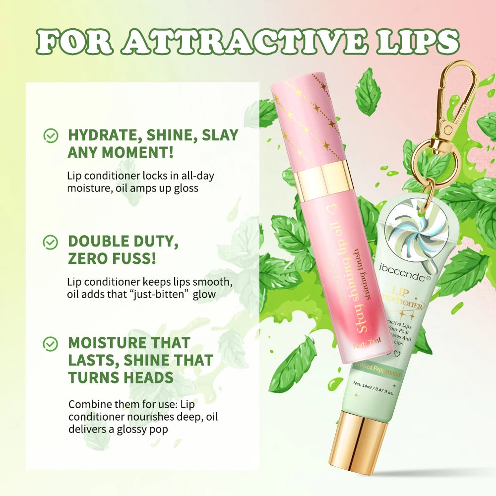 Lip Oil & Lipstick Combo Set – Hydrating Glossy Lip Duo Lip Oil Gloss Set Oasis Select