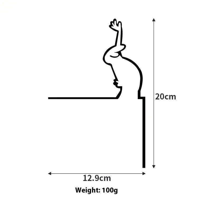 Modern Metal Poster Line Figure Switch Sticker for Easy Hang Installation Living Room Bedroom Decor Oasis Select A4