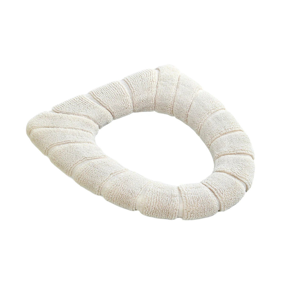 Washable Toilet Seat Cover – Stretchable Cushion Pad for Bathroom, Reusable Washable Soft Mat, Universal Fit Cold Weather Oasis Select Beige