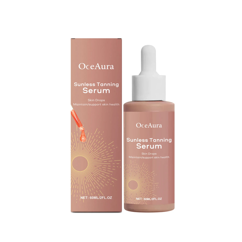 Herbal Sunless Tanning Essence Promote Melanin Production Natural Bronzer Moisturizer Against Sunburn Self Tanner Drops Liquid Oasis Select 60ml Boxed