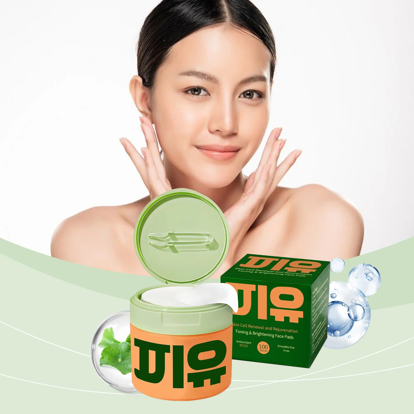 Centella Moisturizing Pads Deep Cleaning Improve Dullness Softening Keratin Brighten Enhance Skin Elasticity Facial Care Pads Oasis Select