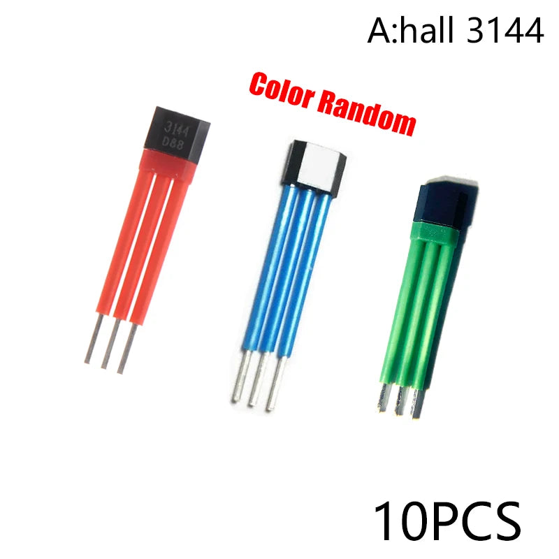 10PCS Electrocar Motor Hall Sensor 3144 41F 43F 413 With High Temperature Insulation Sleeve Hall Element Switch 13A A44E Sensor Oasis Select A