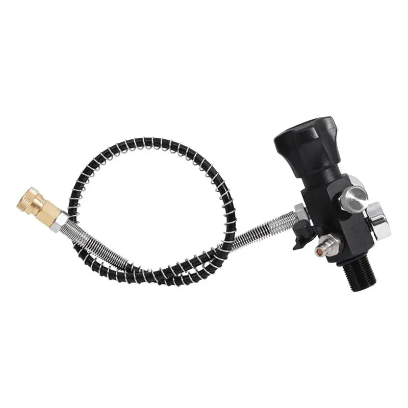 LIKE WISH Full Spring Double Gauge Valve Tank Dual Gauge Charging Valve With 50Cm High Pressure Hose Oasis Select