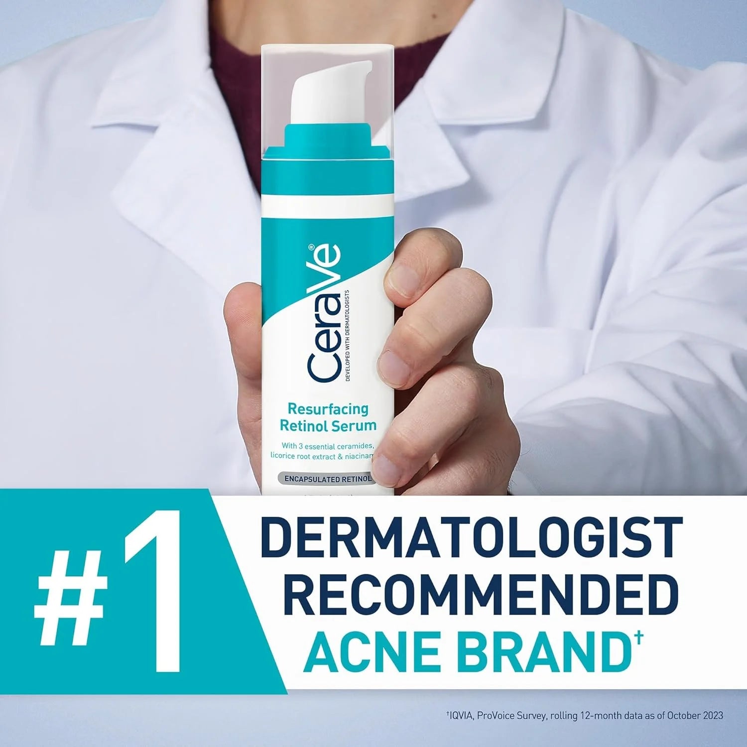 CeraVe Retinol Serum Niacinamide Licorice Root, Skin Smoothing Tone Care, Barrier Repair, Non-Comedogenic For Blemish Prone Skin Oasis Select