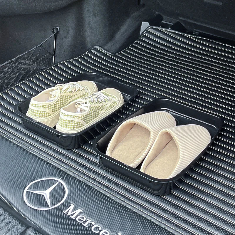 Car Shoes Storage Tray Interior Multifunctional Durable Accessory Tidying Vehicle Organizer Under Seat Container Box Oasis Select