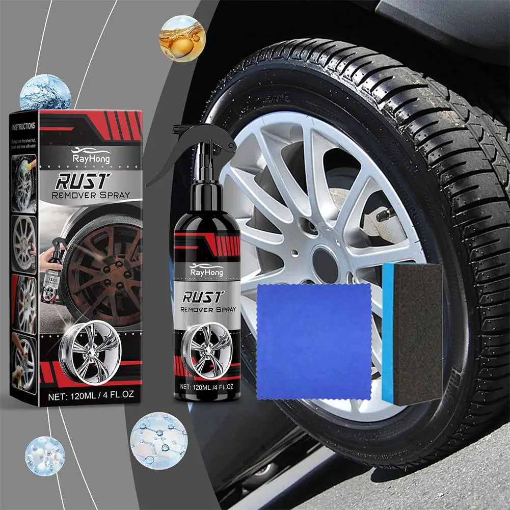 Universal Rust Remover Revitalizing Spray for Car Wheels Metal Surfaces Strong Decontamination Smooth Reliable Oasis Select