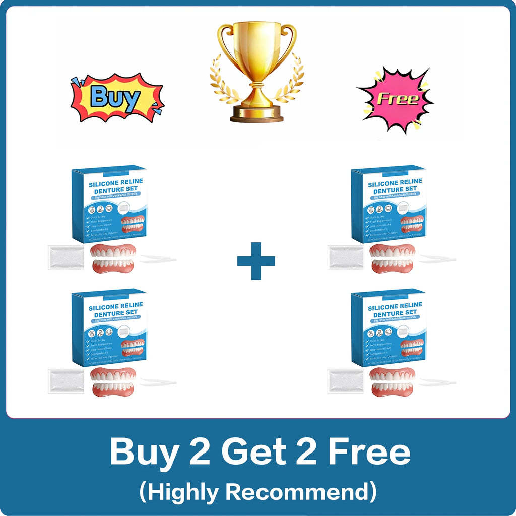 Silicone Temporary Denture Veneers – Upper & Lower Teeth Kit