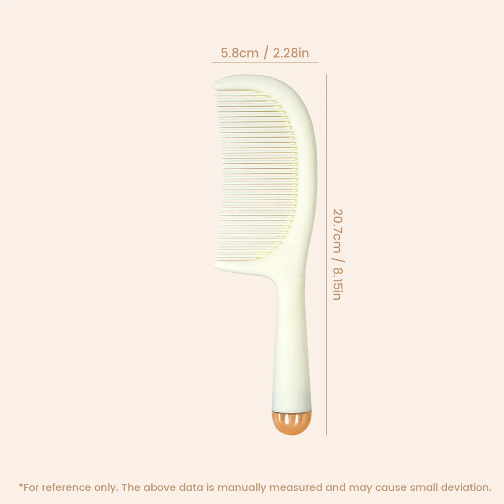Luxury Beige Handle Comb – Ergonomic Gold Capped Salon Comb