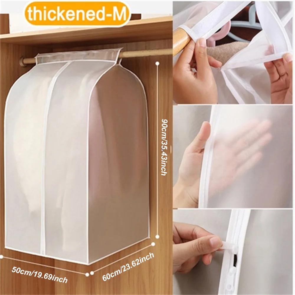 Clothing Dust Cover Transparent Dress Garment Dust Cover Storage Bag Case Organizer Wardrobe Clothing Hanging Dust Proof Bag Oasis Select