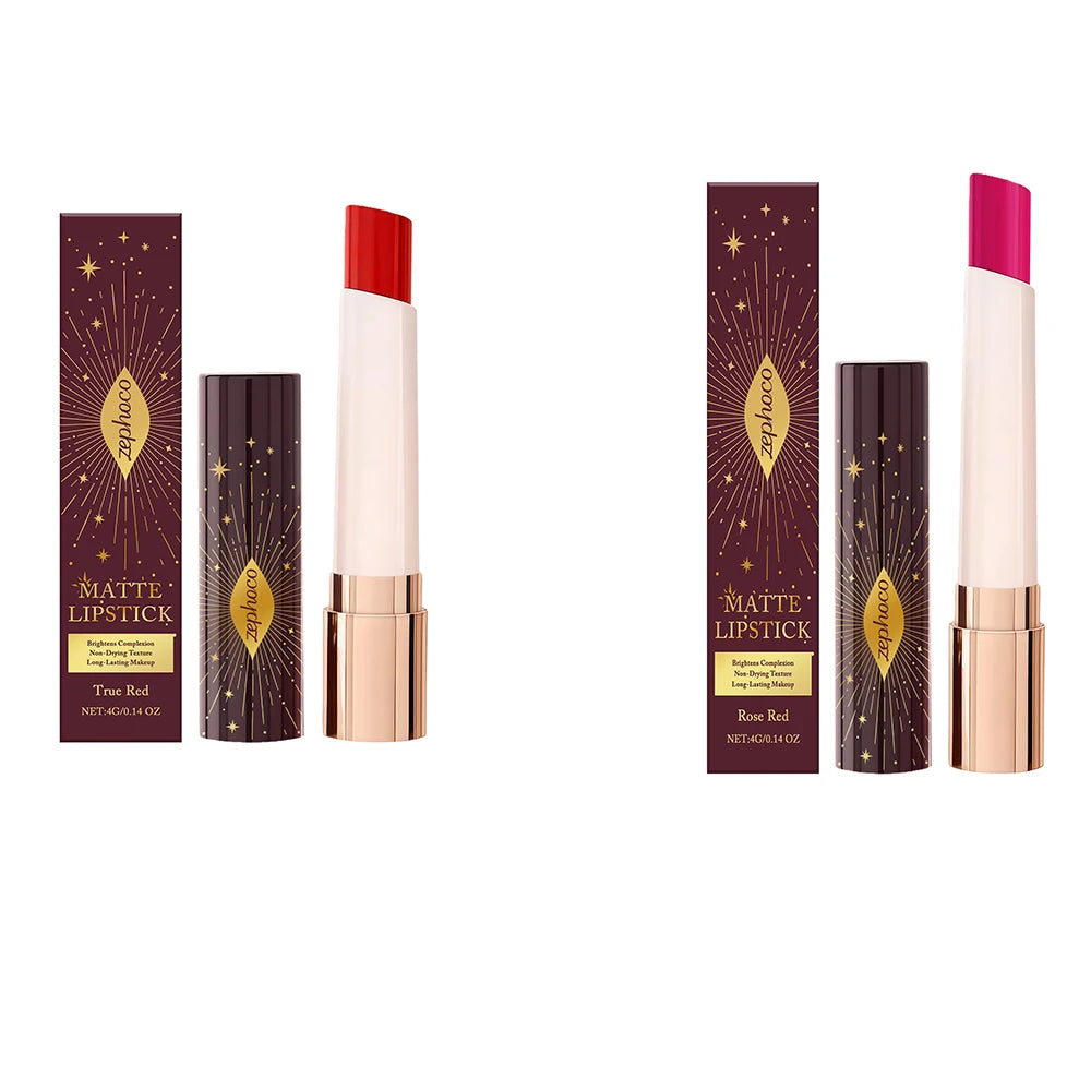 Zephoco Star Glow Matte Lipstick – Long-Lasting High Pigment
