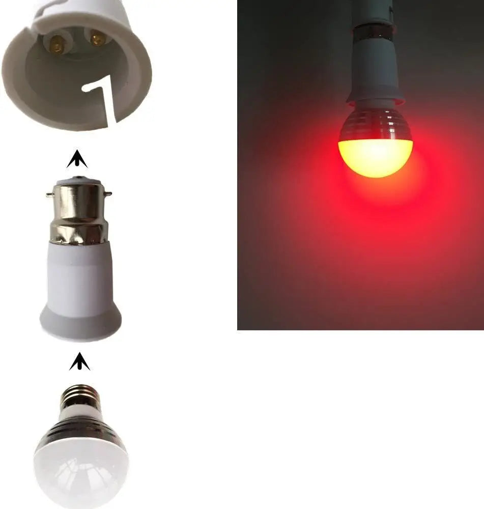 1pc Light Bulb Adaptor Bayonet B22 To Edison Screw E27 Lamp Converter Holder Light Adapter Lamp Holder Lighting Parts Oasis Select