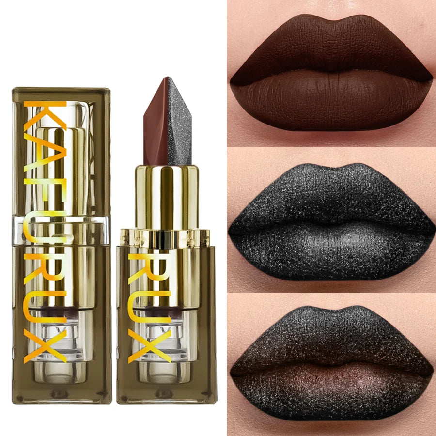 KAFURUX Two-Tone Lipstick | Waterproof Glitter & Matte Lip Tint