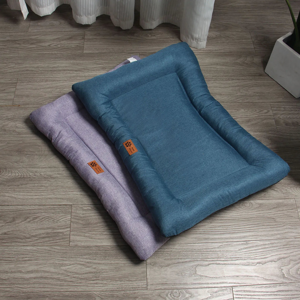 New Square Dog Bed, All-season Pet Bed, Cat Bed, Summer Cotton and Linen Breathable Pet Pad Dog Cooling Mat Oasis Select
