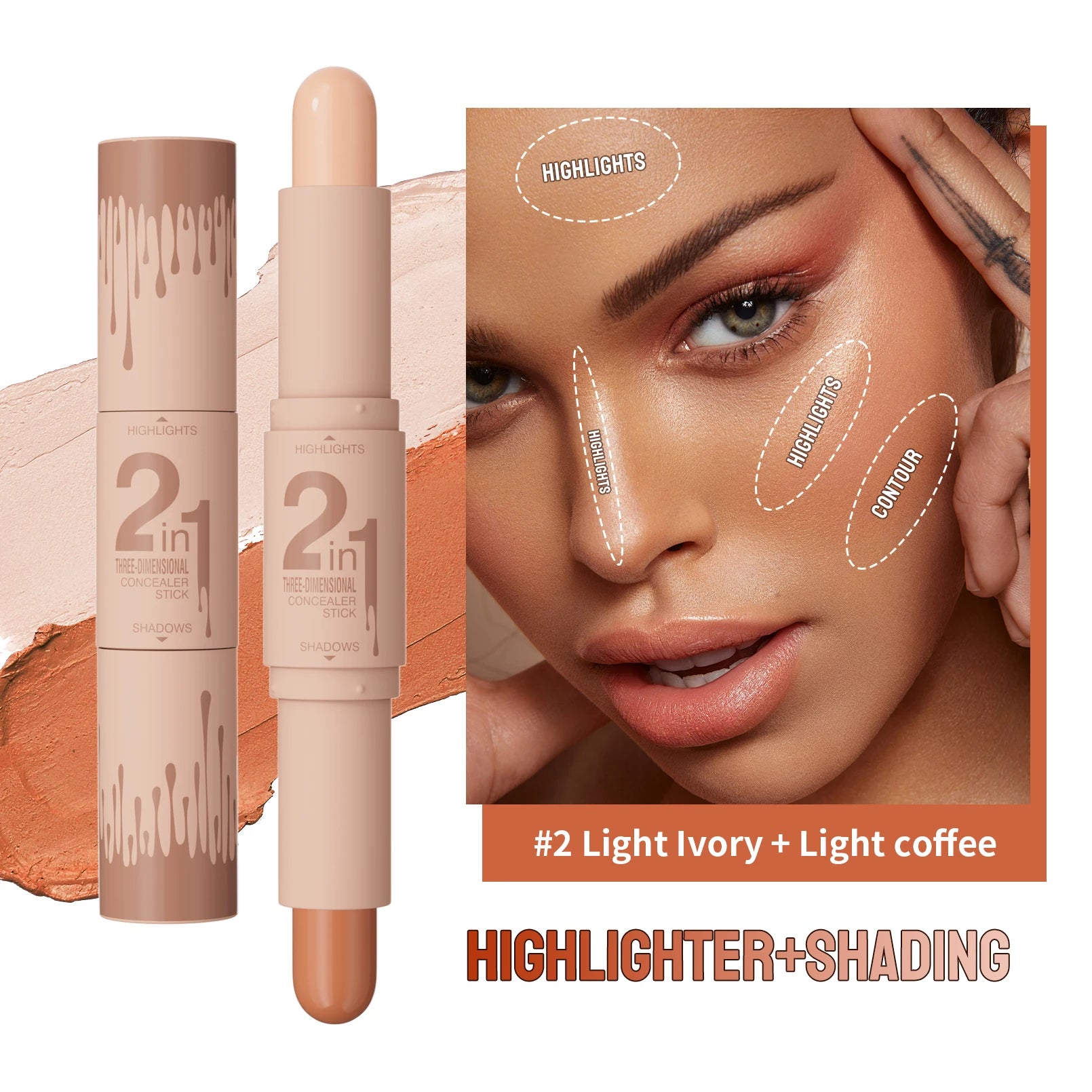 Hello Kiss Double-Ended Highlighter & Contour Stick