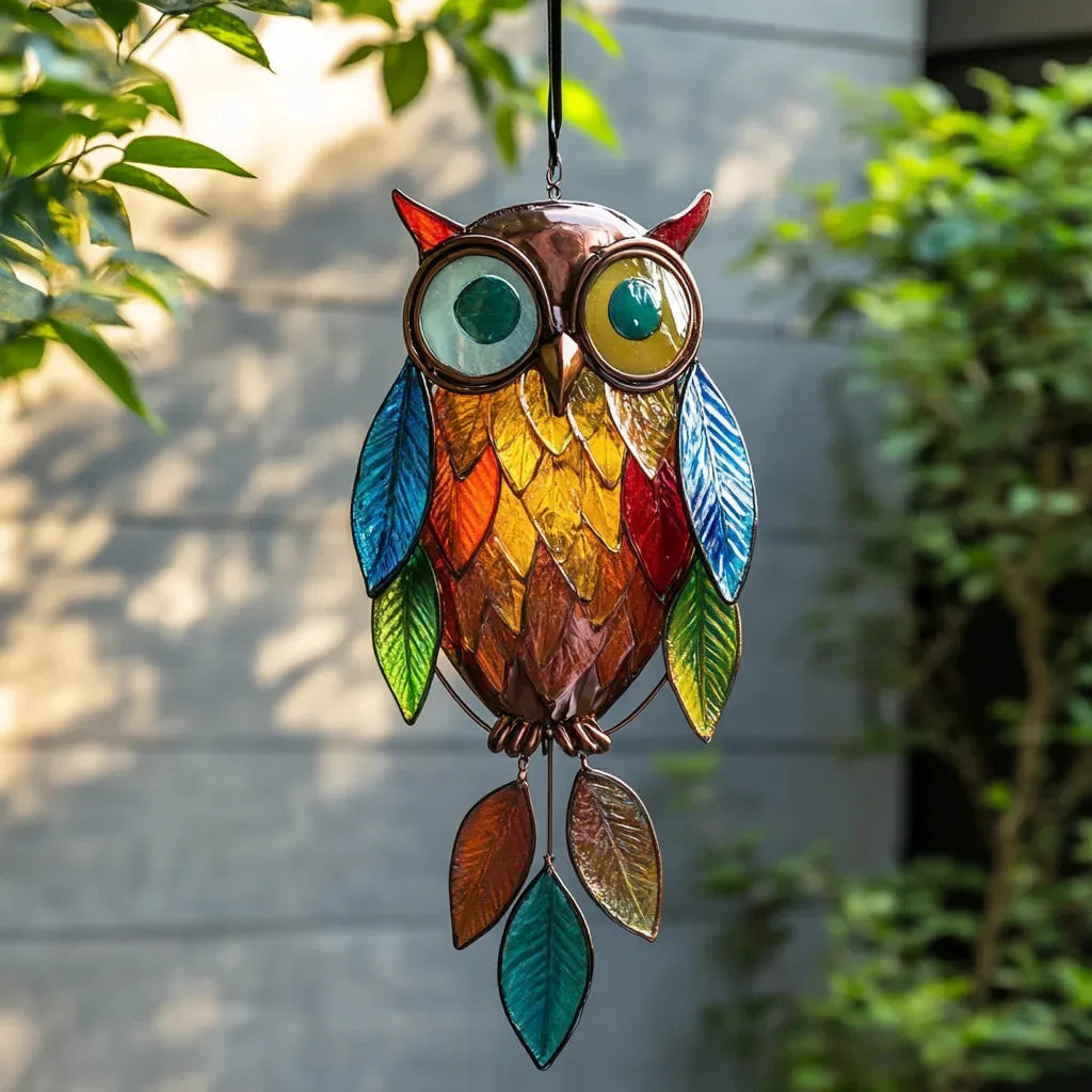 Acrylic Colorful Owl Hangings Home Bedroom Window Hanging Decorations Sun Catcher Acrylic Suncatcher Crafts Oasis Select Style E