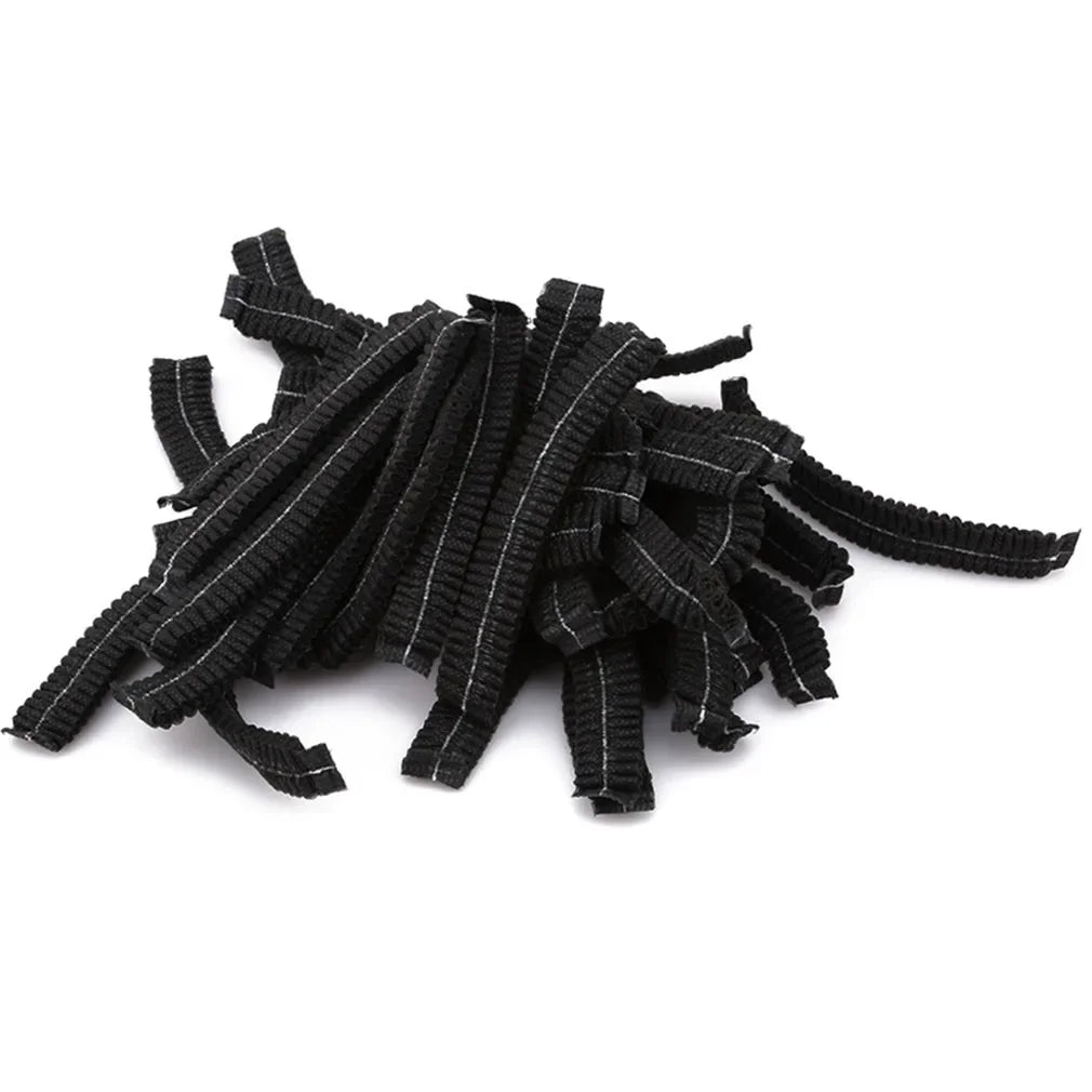 100pcs/Pack Disposable Bathing Cap Hair Head Covers Net Bouffant Dustproof Anti Dust Caps Breathable Shower Bathing Hats Kitchen Oasis Select Black 300pcs