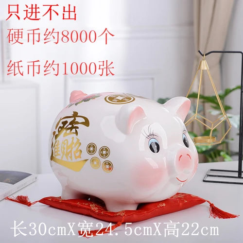 Home Big Money Box Piggy Banks Children Coin Piggy Bank Molds Cute Box Money Boxes Mistery Coin Jar Atm Spaarpot Children Gifts Oasis Select 14 inch-Only In
