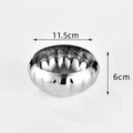 304 Stainless Steel Pumpkin Shaped Bowl Korean Style Dessert Bowl Multi‑use Salad Ice Cream Smoothie Fruit Bowl Stackable Rust ﻿ Oasis Select 1pc