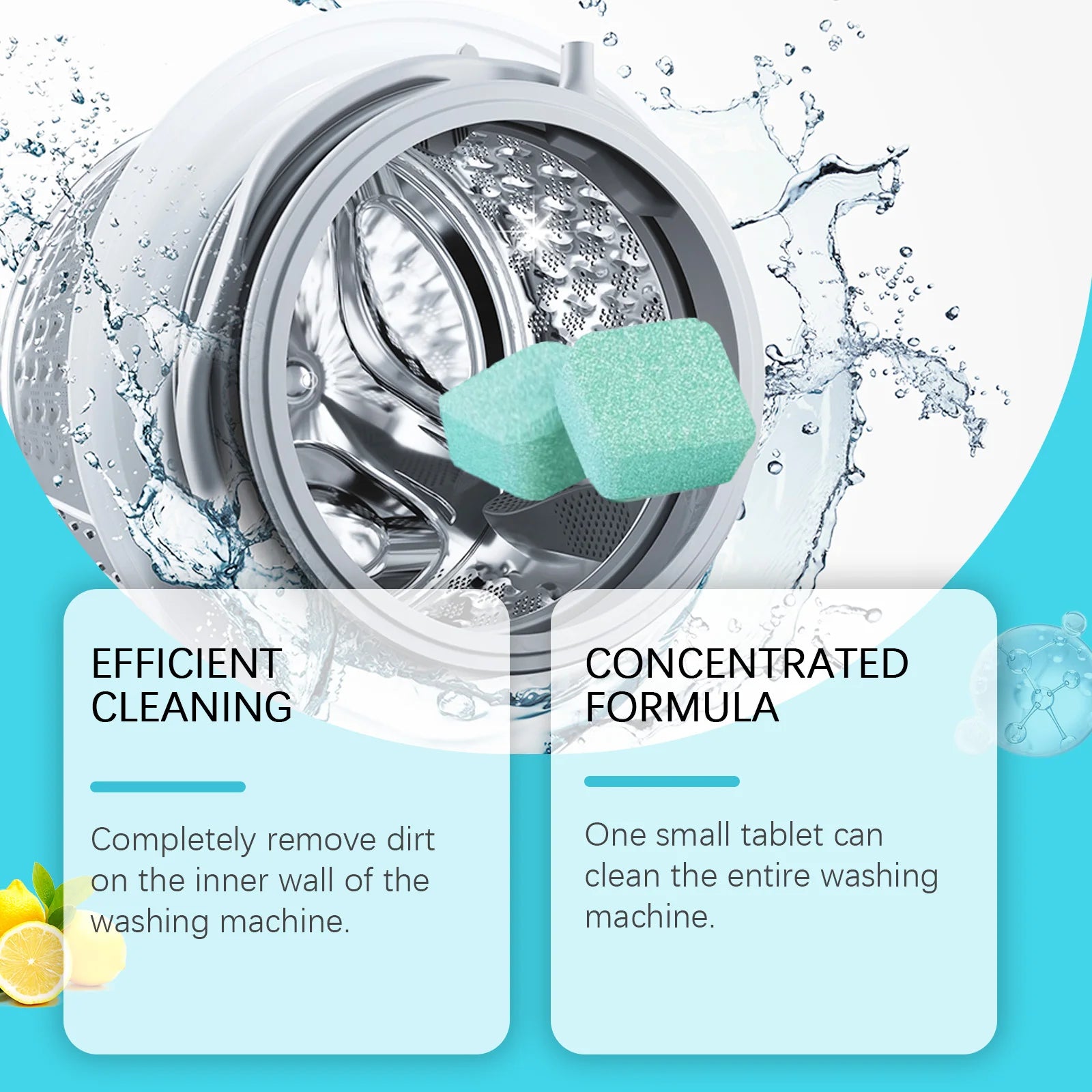 Washing Machine Cleaner for Pet Owners Eliminating Pet Odors Remove Pet Hair Cleaning Washing Machine Slots Cleaning Agent 12PCS Oasis Select