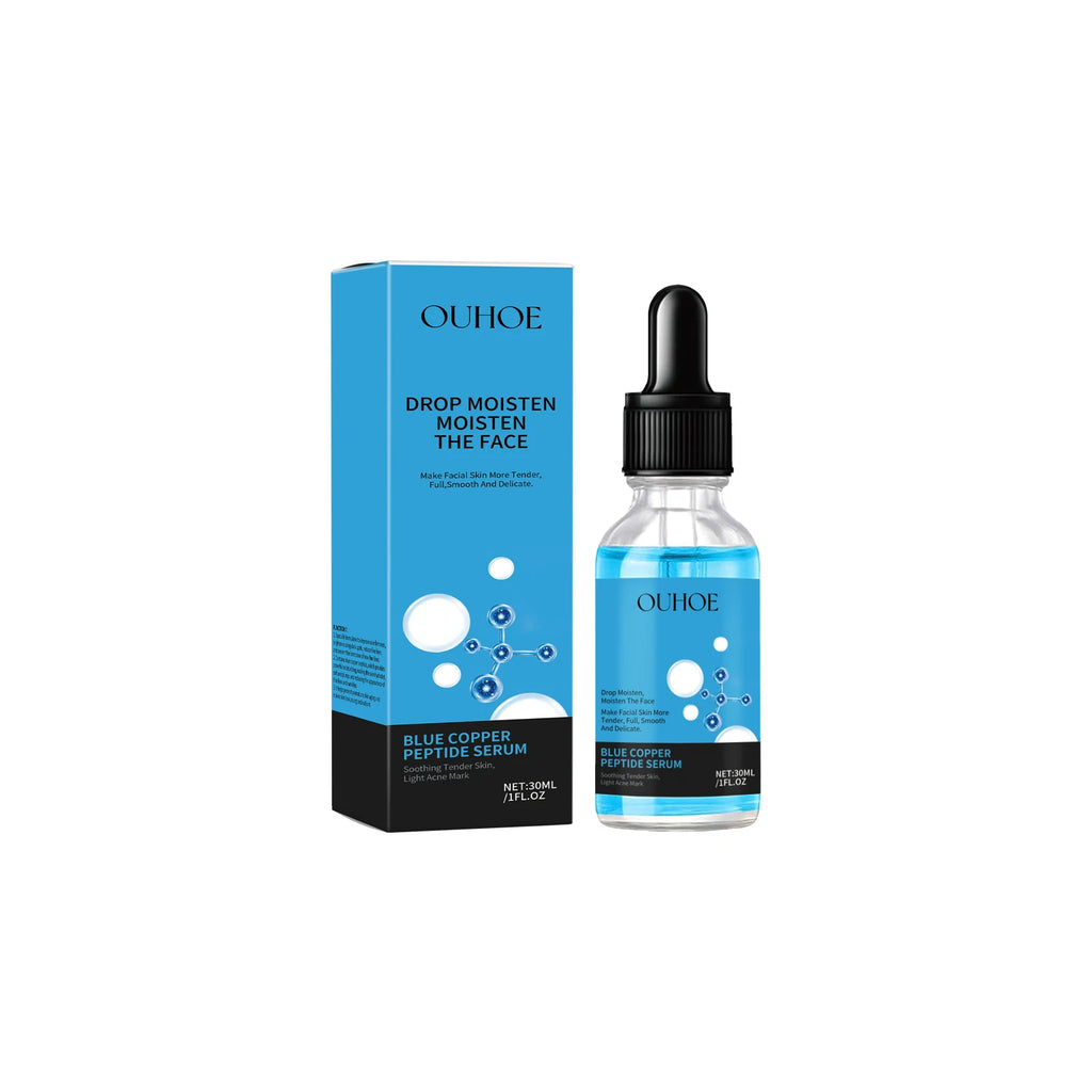 Copper Peptide Serum Shrink Pores Reduce Wrinkles Anti Aging Brightening Tightening Fine Lines Removal Repairing Facial Essence Oasis Select
