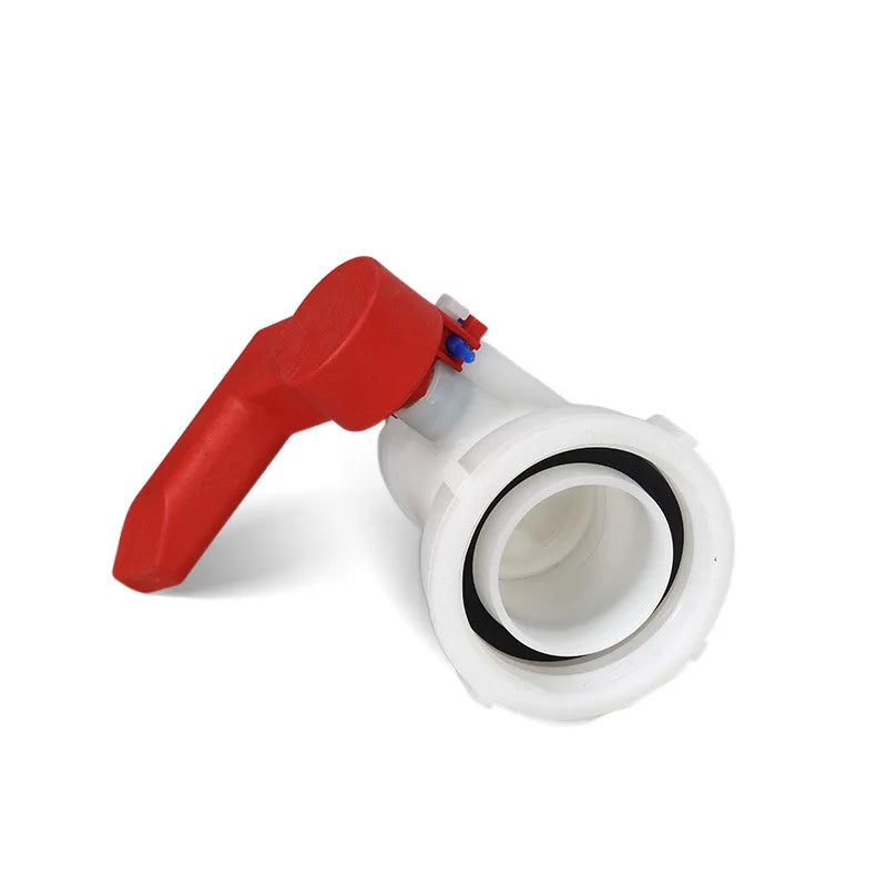 Plastic DN40/DN50 Active/Integrated Garden Butterfly Valve for IBC Water Tank Container 1000L Switch IBC Tank Adapter Oasis Select