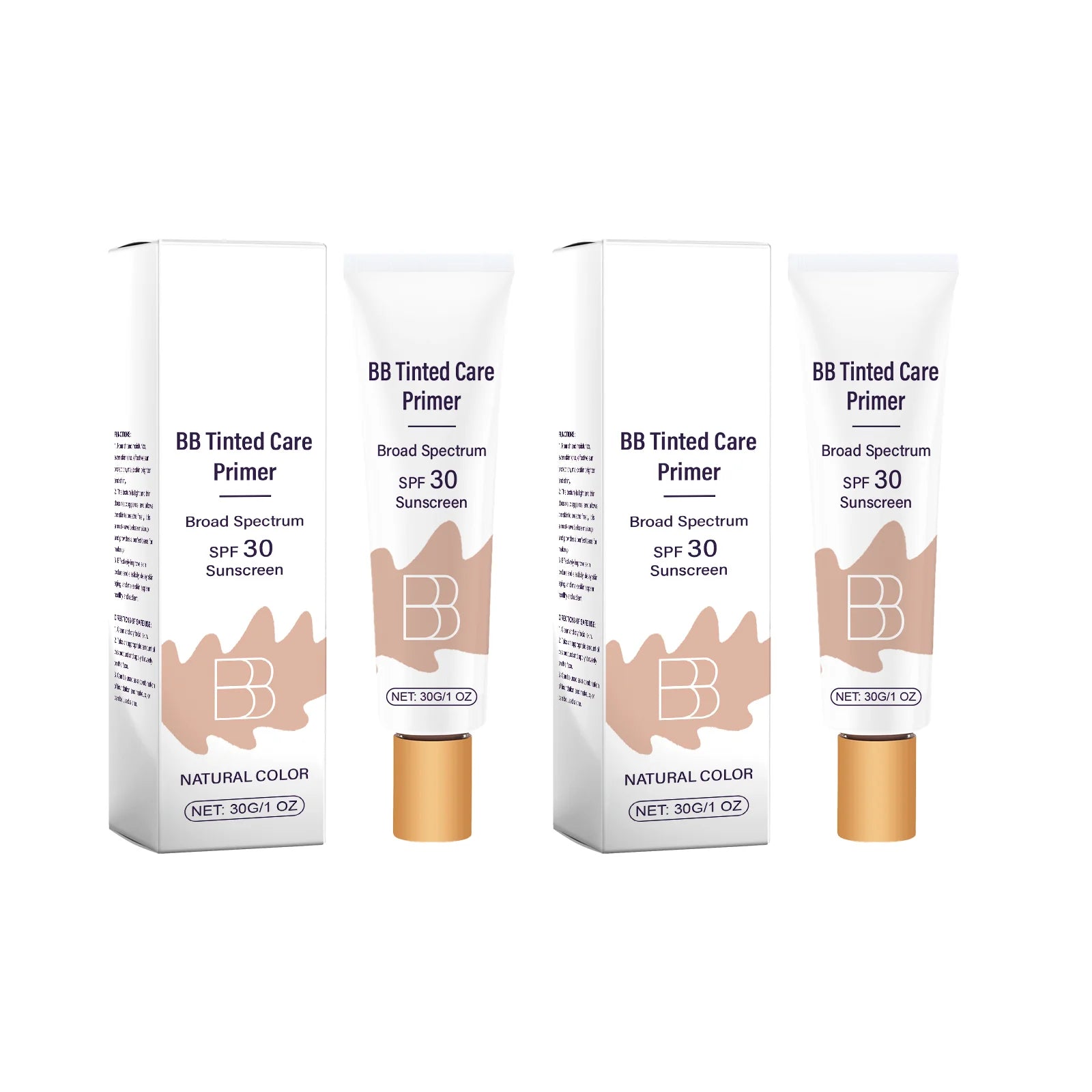 Niacinamide Sunscreen Bb Cream Serie Spf30 Long Time Moisturize Full Coverage Color Changing ﻿Dark Skin Base Make up Foundation Oasis Select Natural Color X 2PCS