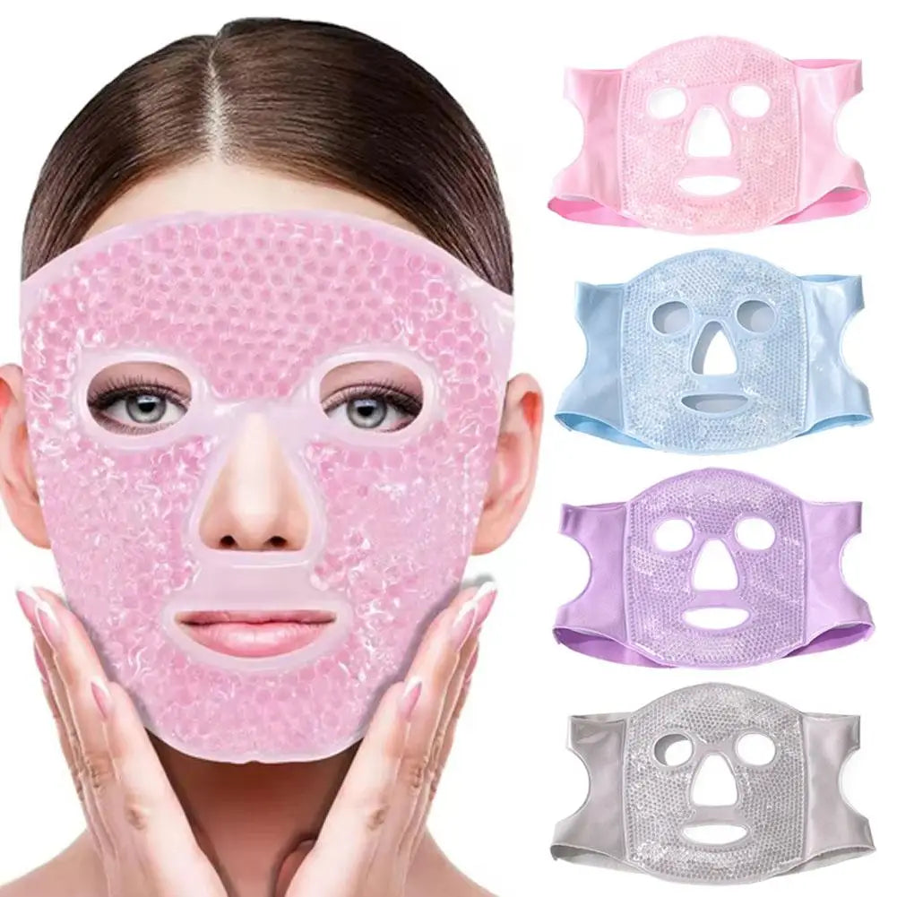 Gel Bead Full Face Mask – Hot & Cold Therapy, Dark Circles Gel Face Mask Oasis Select