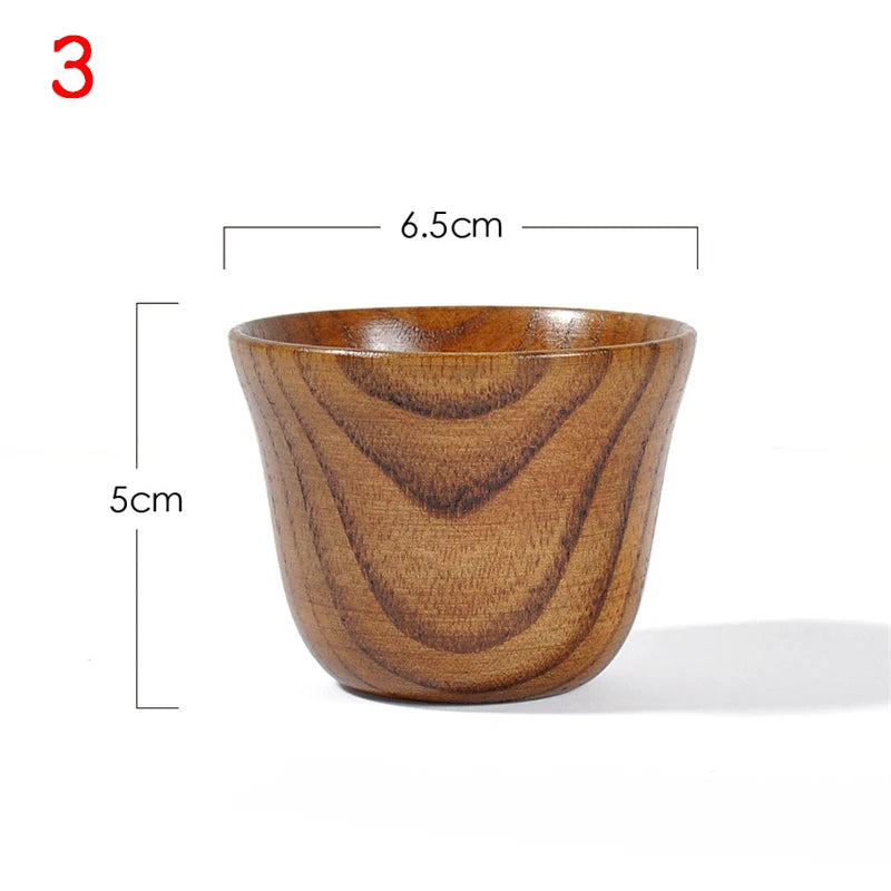 Wooden Big Belly Cups Handmade Natural Spruce Wood Cups Beer Tea Coffee Milk Water Cup Kitchen Bar Drinkware for Kitchen Oasis Select 3