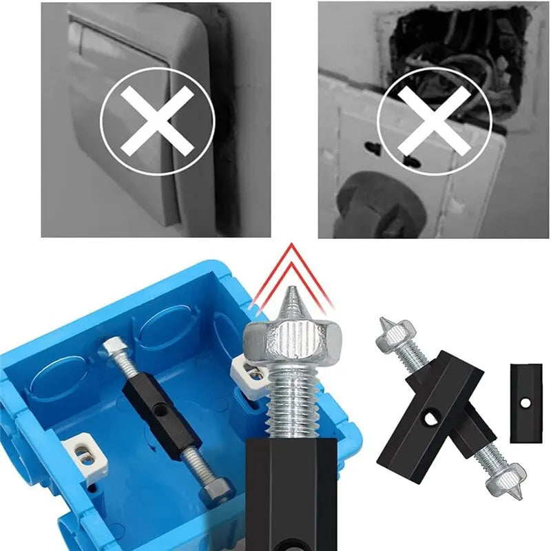 10Pcs Cassette Screw Support Rod Electrical Box Repairer Wall Mount Box Repair Electrical Accessories Drop ship Oasis Select